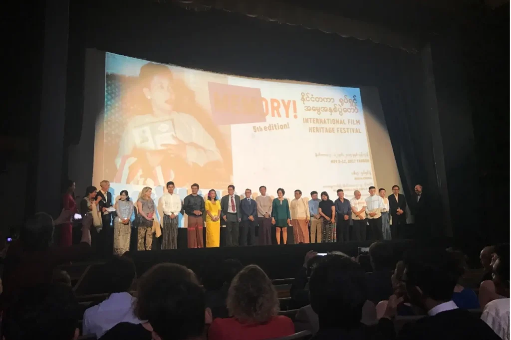 Local and international film personalities at the 2017 Memory! Film Festival in Myanmar © Asian Film Archive