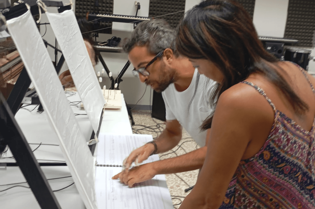 Aéras devising process, with Gabriele Marangoni and Ayumi Togo © Dahu Project APS