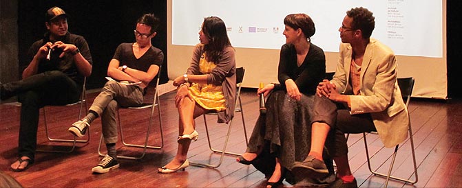 Curators and filmmakers introducing the film screenings of
the Human Frames project at The Substation (Singapore)
