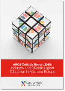 Cover page of the ARC8 Outlook 2030 Report on Inclusive and Diverse Higher Education in Asia and Europe